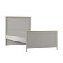 Hanah Home Cama Individual Gris y Roble